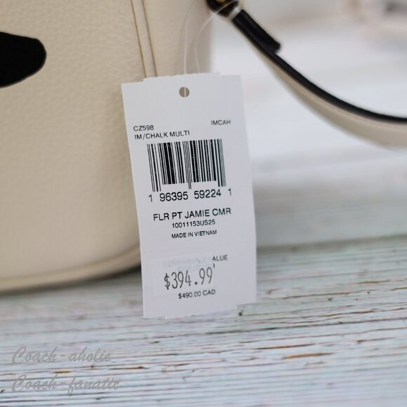 NWT Coach CZ598 Jamie Camera Bag Leather Crossbody With Floral Print - Picture 7 of 10